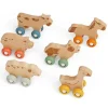 BigJigs Farm Animal On Wheels Wooden