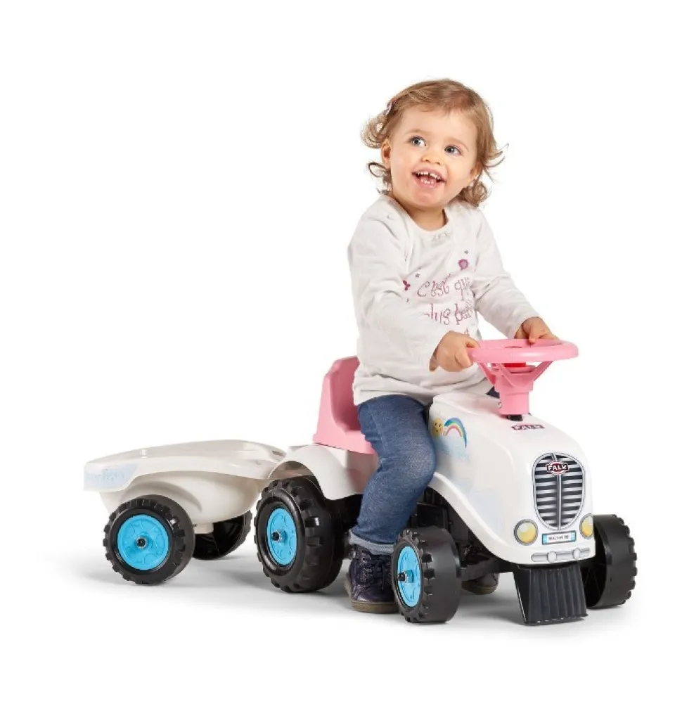 Falk Age 1+, My First Rainbow White Tractor and Trailer 200B