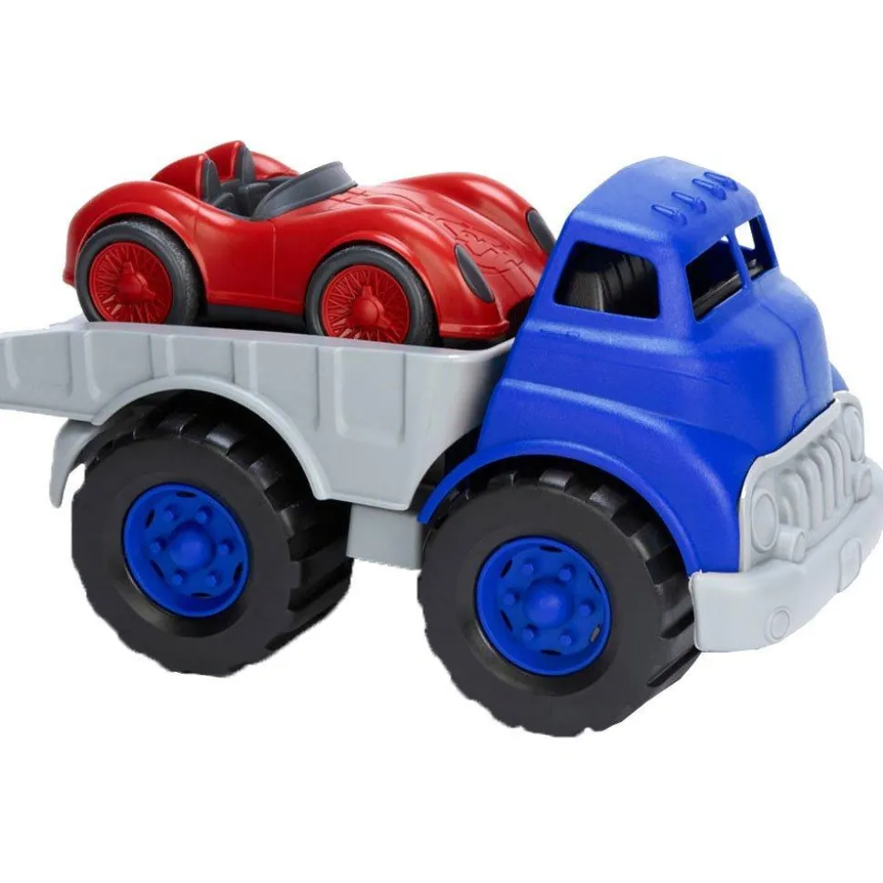 Green Toys Flatbed Truck and Race Car