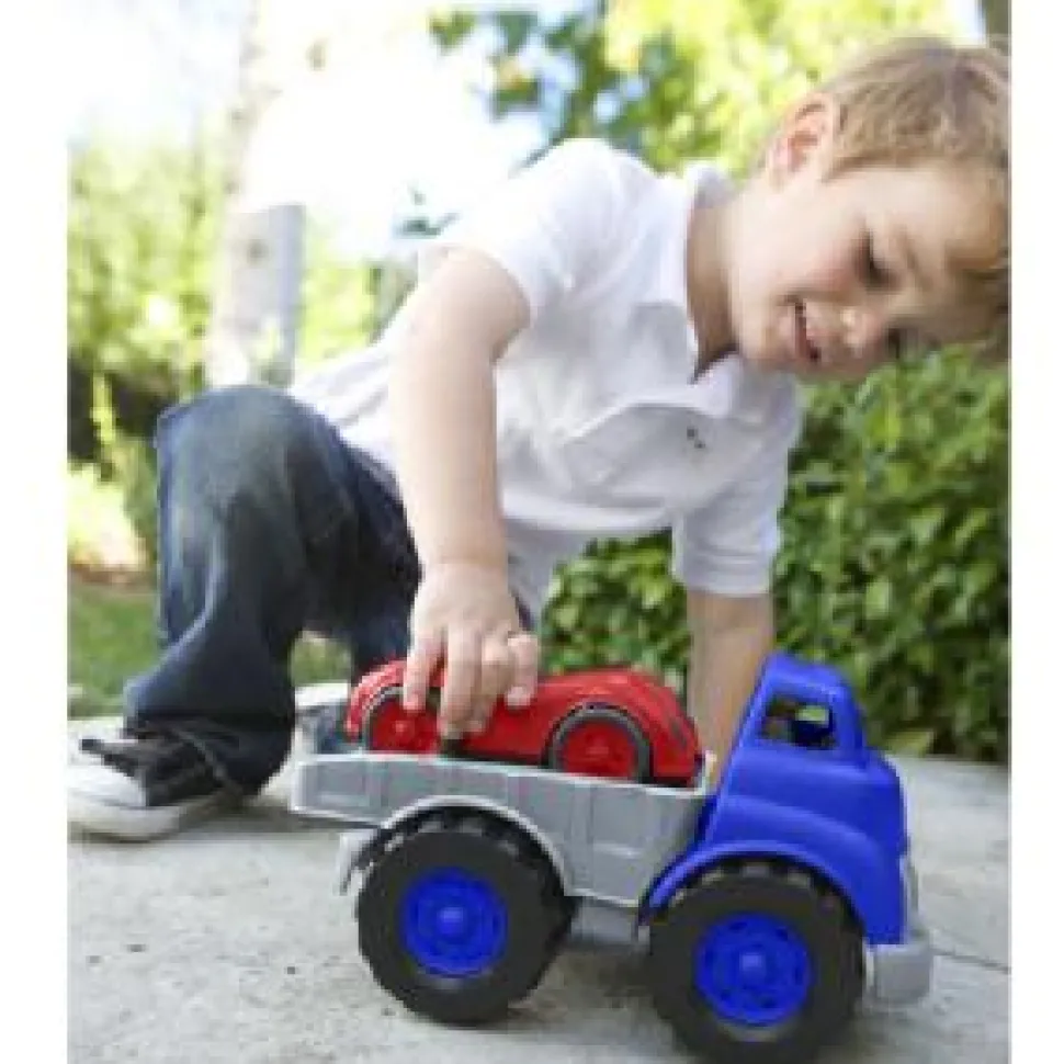 Green Toys Flatbed Truck and Race Car