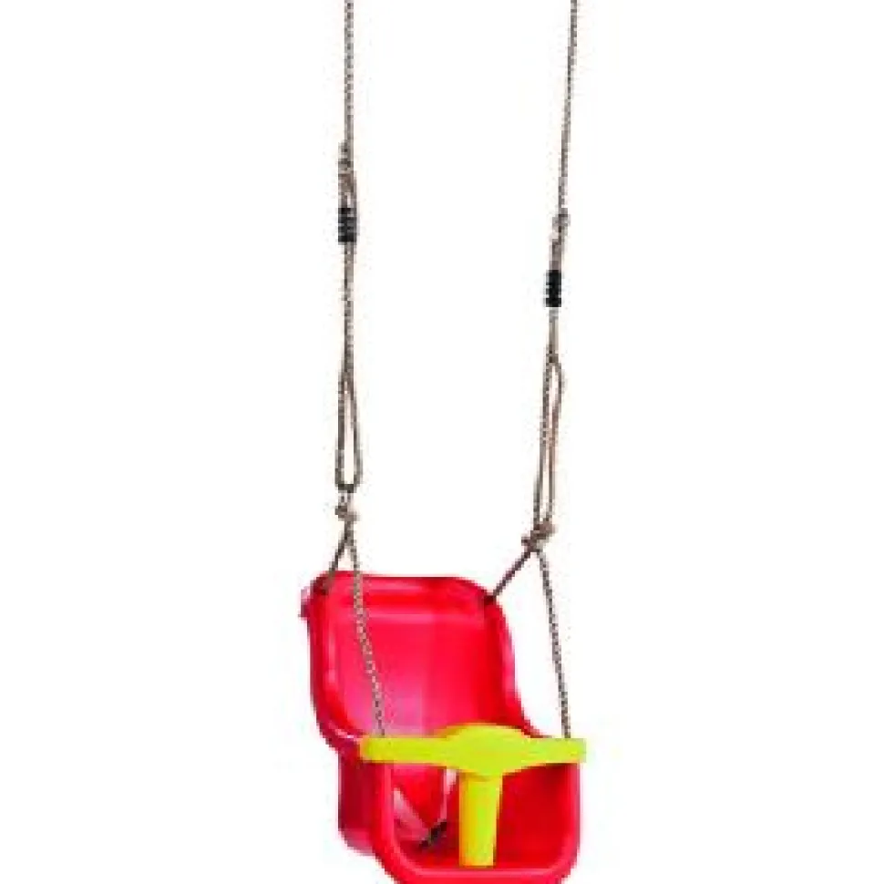 KBT Baby Seat Luxe Red and Yellow with Poly Prop Ropes