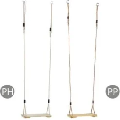 KBT Wooden Swing Seat Basic Polypropylene Ropes