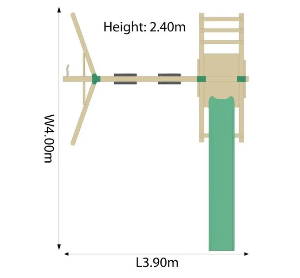 Plum Baboon Swing and Slide Set