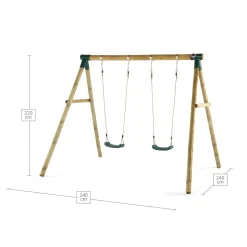 Plum Marmoset Wooden Double Swing Frame with Seats