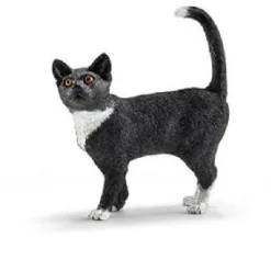 Schleich Cat Black with white chest and paws