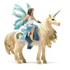Schleich Eyela Riding on Golden Unicorn Bayala