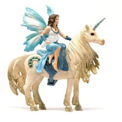 Schleich Eyela Riding on Golden Unicorn Bayala