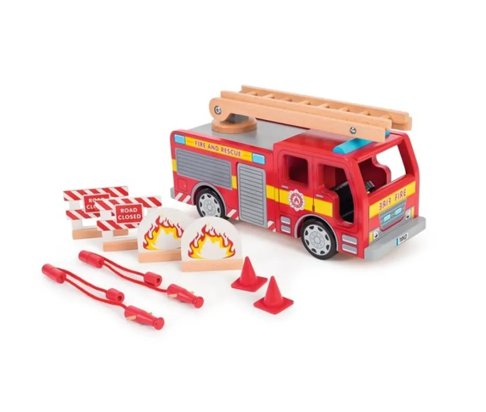 Tidlo Fire Engine and Accessories Set