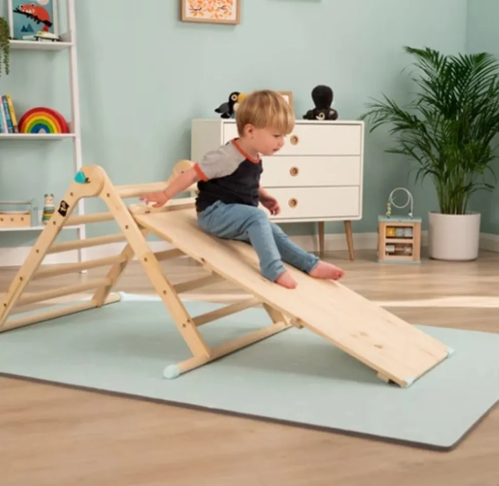 TP Active Tots Pikler Style Wooden Climbing Bridge and Slide