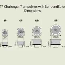 TP Challenger Blue 8ft Trampoline