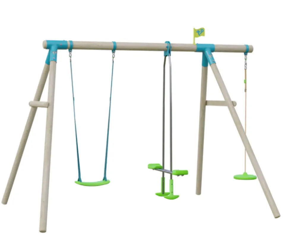 TP Compact Wooden Swing Frame Triple