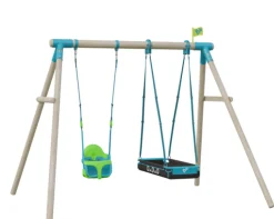TP Compact Wooden Swing Frame Double