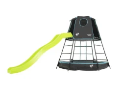 TP Explorer Metal Climbing Frame Black with Crazy Wavy Slide