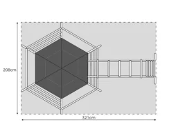 TP Explorer Metal Climbing Frame Blue with Monkey Bridge Blue