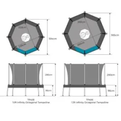 TP 10ft Infinity Genius Octagonal Trampoline