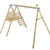 TP Knightswood Wooden Swing Frame Double and Deck