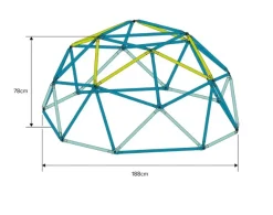 TP 1.9m Metal Climbing Dome and Sandpit