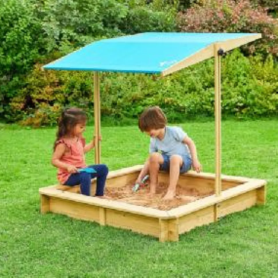 TP Wooden Sandpit with Sun Canopy